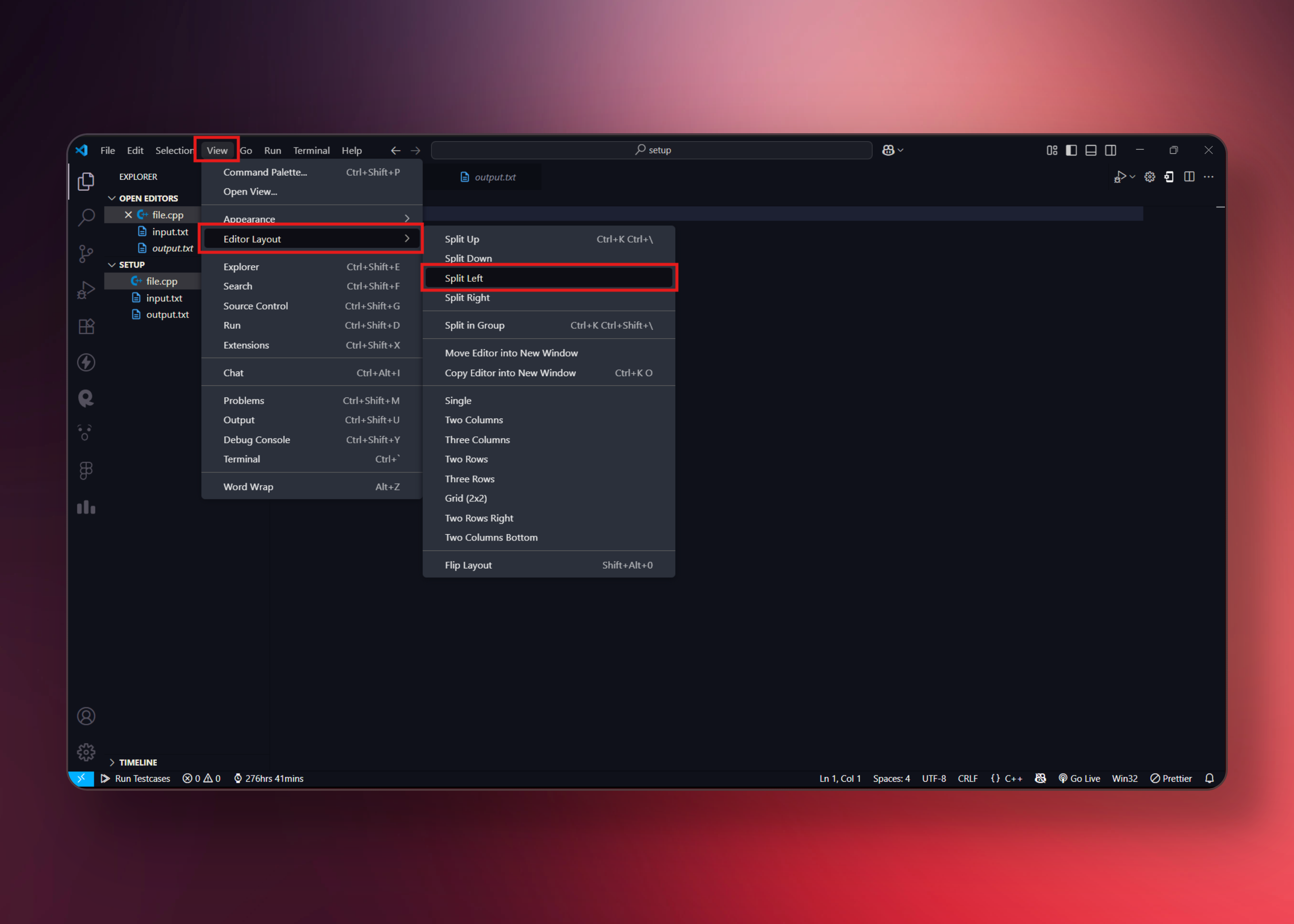 Editor Layout