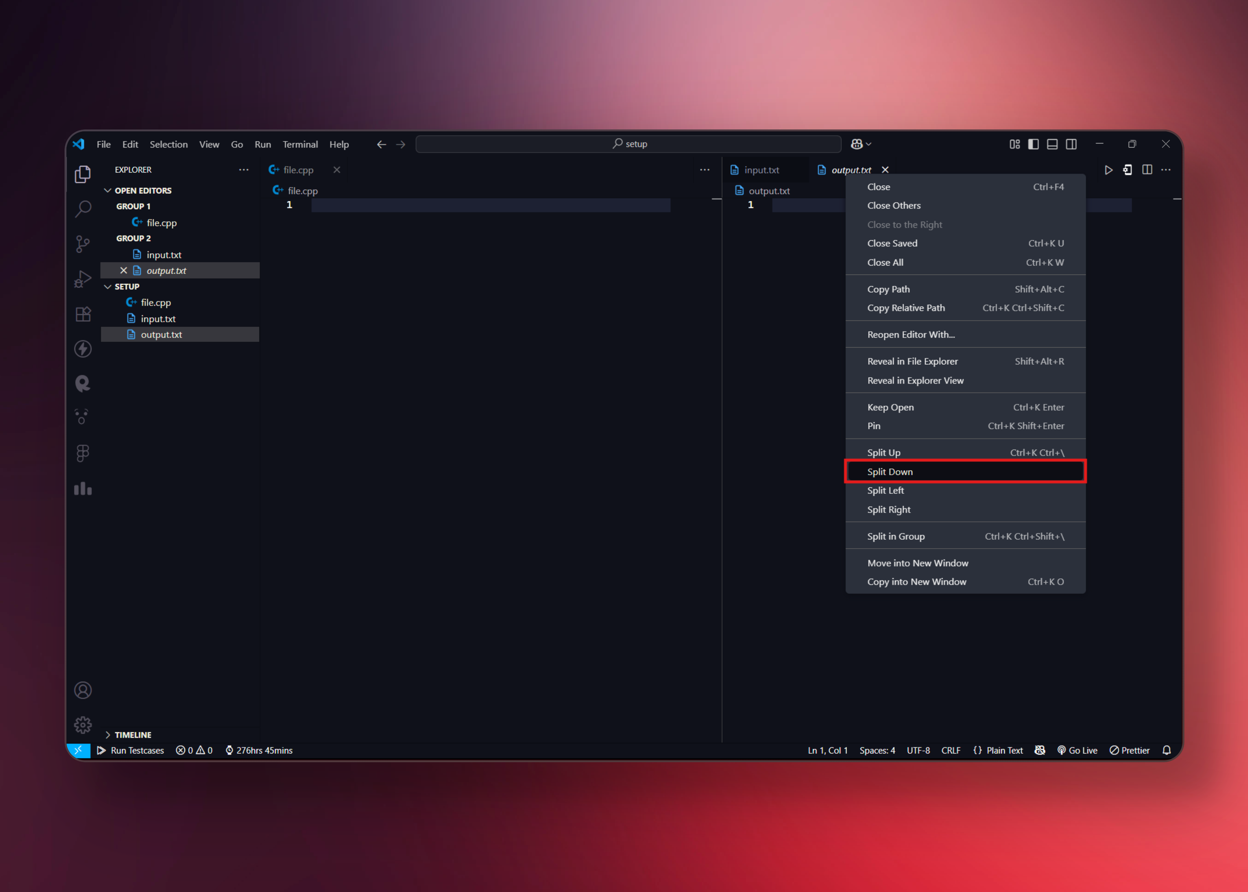 Editor Layout